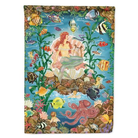 CAROLINES TREASURES 28 x 0.01 x 40 in. Mermaids Song Canvas House Flag PRS4009CHF